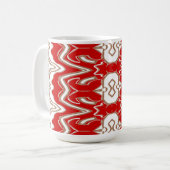 Mug Noël spécial rouge et blanc sans couture motif (Devant gauche)