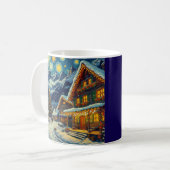 Mug Noël Starry Night Mountain Village (Devant gauche)