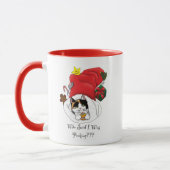 Mug Noël Stocker mignonne Calico Kitten (Gauche)