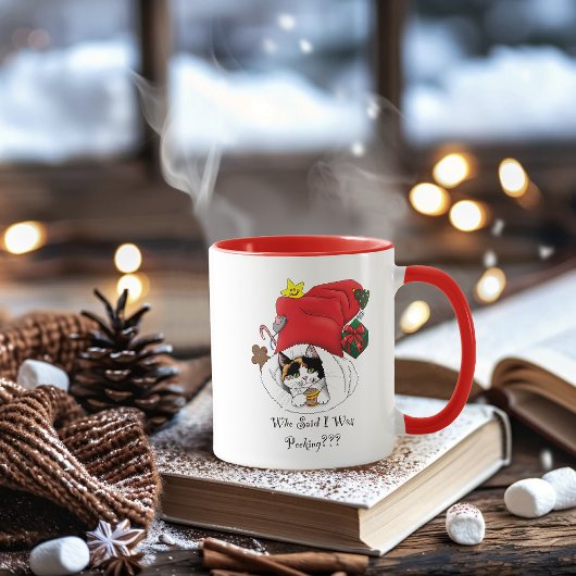 Mug Noël Stocker mignonne Calico Kitten