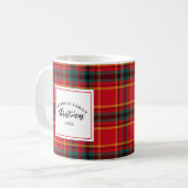 Mug Noël Tartan Plaid Nom de famille Année (Devant gauche)