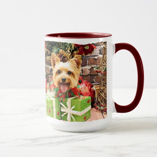 Mug Noël - Terrier soyeux - Haley (Droite)
