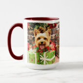 Mug Noël - Terrier soyeux - Haley (Gauche)