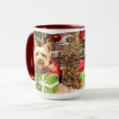 Mug Noël - Terrier soyeux - Haley (Devant gauche)