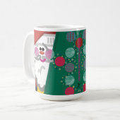 Mug Noël tourne autour d'un boug d'art moderne Abstrai (Devant gauche)