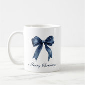 Mug Noël Traditionnel Nœud Bleu (Gauche)