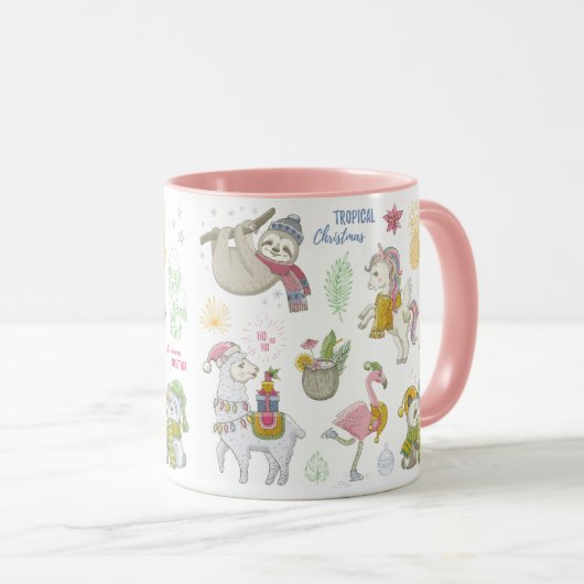 Mug Noël tropical (Devant droit)