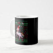 Mug Noël Unicorne tenue Funny Noël Motif U (Devant gauche)