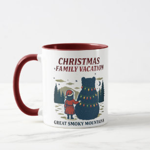 Mug Noël Vacances dans le parc national des Montagnes 