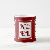 Mug NOEL Vacances de Noël Rouge et Blanc (Centre)