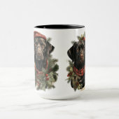 MUG NOËL VACANCES LABRADOR NOIR RÉCUPÉRATION (Centre)