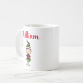 Mug noël vacances personnalisées nom personnalisé (Devant gauche)