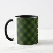Mug Noël Vert Buffle noir Plaid Star Flocon de neige (Gauche)