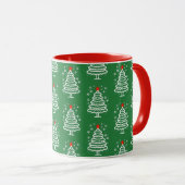 Mug Noël vert et rouge (Devant droit)