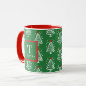 Mug Noël vert et rouge (Devant gauche)