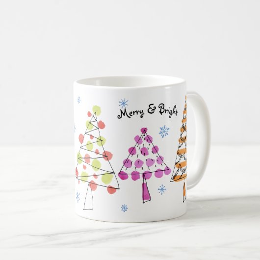 Mug Noël vert rose pâle Nom (Devant droit)