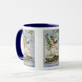 Mug Noël vintage, Anges victoriens en voilier (Devant gauche)