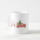 Mug Noël vintage Camion et Camping (Devant gauche)
