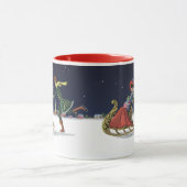 Mug Noël Vintage, Couple in Love Ice Skate (Centre)