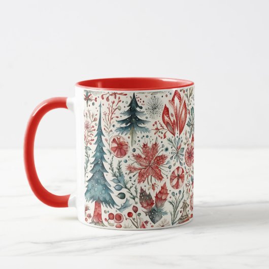 Mug Noël vintage design scandinave (Gauche)