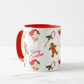 Mug Noël vintage du Père Noël (Devant gauche)