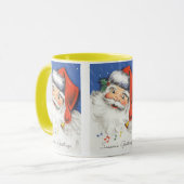 Mug Noël Vintage, Jolly Santa Claus avec musique (Devant gauche)