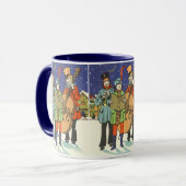 Mug Noël Vintage, Musiciens en train de chanter (Devant gauche)