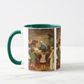 Mug Noël Vintage, Nativité Religieuse avec Bébé Jésus (Gauche)