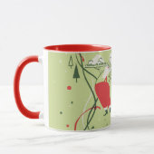 Mug Noël vintage, Père Noël chef avec dîner (Gauche)