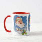 Mug Noël Vintage, Retro Jolly Santa Claus (Gauche)