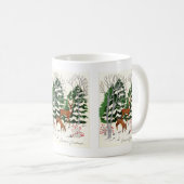 Mug Noël vintage retro vacances de cerfs (Devant droit)