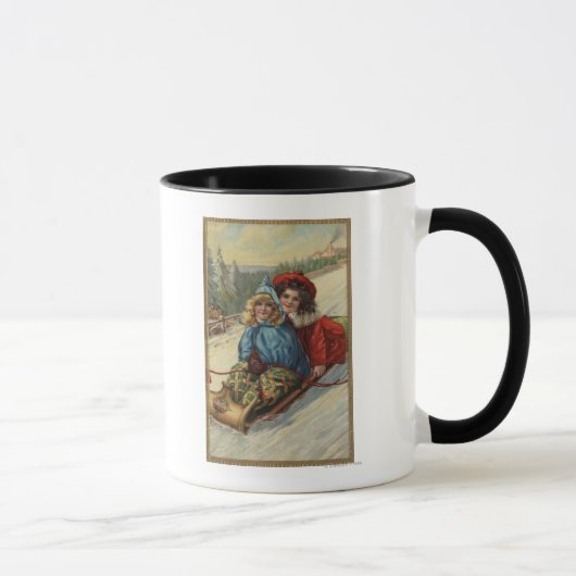 Mug NoëlDeux Petites Filles Dormir (Droite)