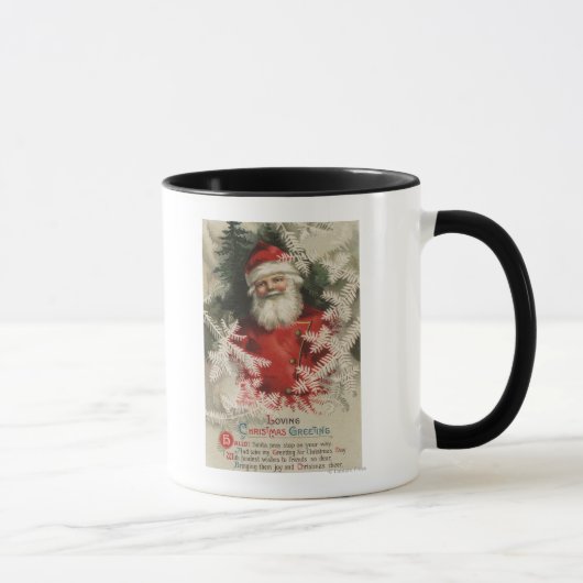 Mug NoëlPère Noël dans les branches blanches (Droite)