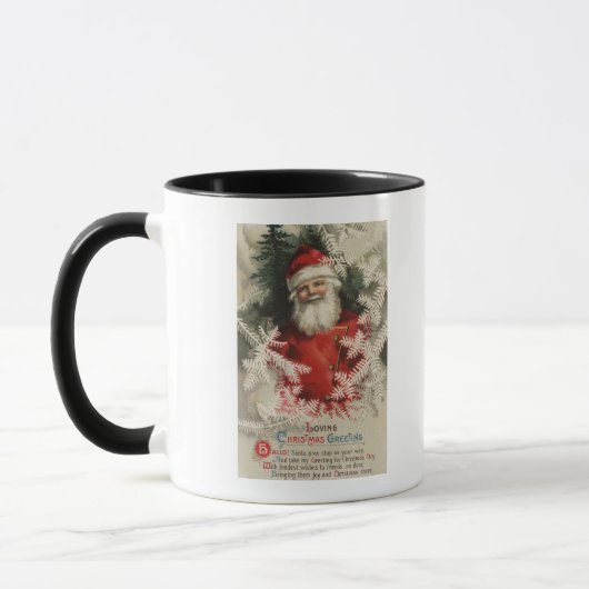 Mug NoëlPère Noël dans les branches blanches (Gauche)