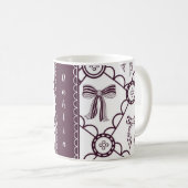 Mug Nœud bordeaux coquette (Devant droit)