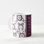 Mug Nœud bordeaux coquette (Devant gauche)