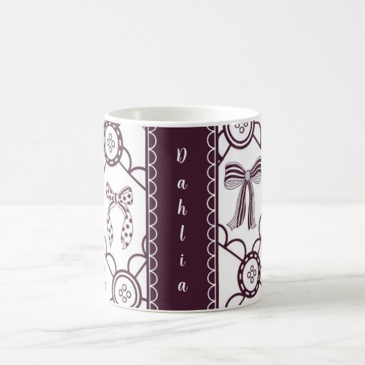 Mug Nœud bordeaux coquette (Centre)