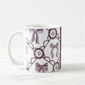 Mug Nœud bordeaux coquette (Gauche)