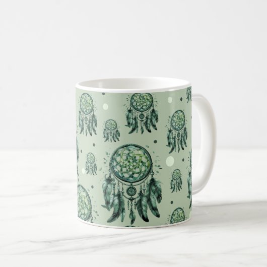 Mug Nœud celtique attrape-rêves vert (Devant droit)