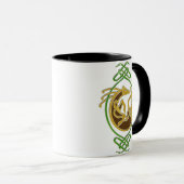 Mug Nœud celtique de cheval - Vert et or (Devant droit)