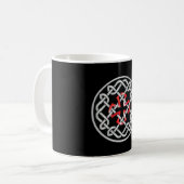 Mug Noeud celtique Métallurique Rouge (Devant gauche)