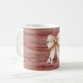 Mug Nœud Crème Nœud Rouge (Devant gauche)