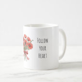 Mug Nœud de fleurs de pavot rouge (Devant droit)