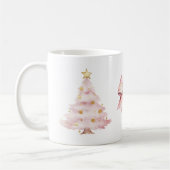Mug Nœud de l'arbre de Noël rose (Gauche)