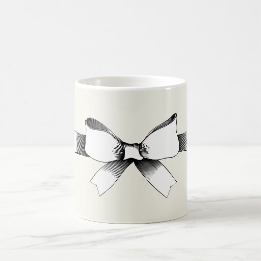 Mug Nœud de ruban noir et blanc vintage
