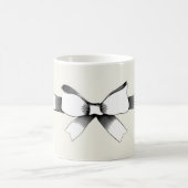 Mug Nœud de ruban noir et blanc vintage (Centre)
