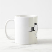 Mug Nœud de ruban noir et blanc vintage (Gauche)