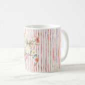 Mug Nœud floral à rayures rouges (Devant droit)