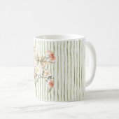 Mug Nœud floral à rayures vertes (Devant droit)