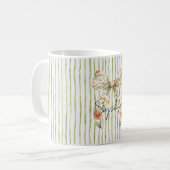 Mug Nœud floral à rayures vertes (Devant gauche)